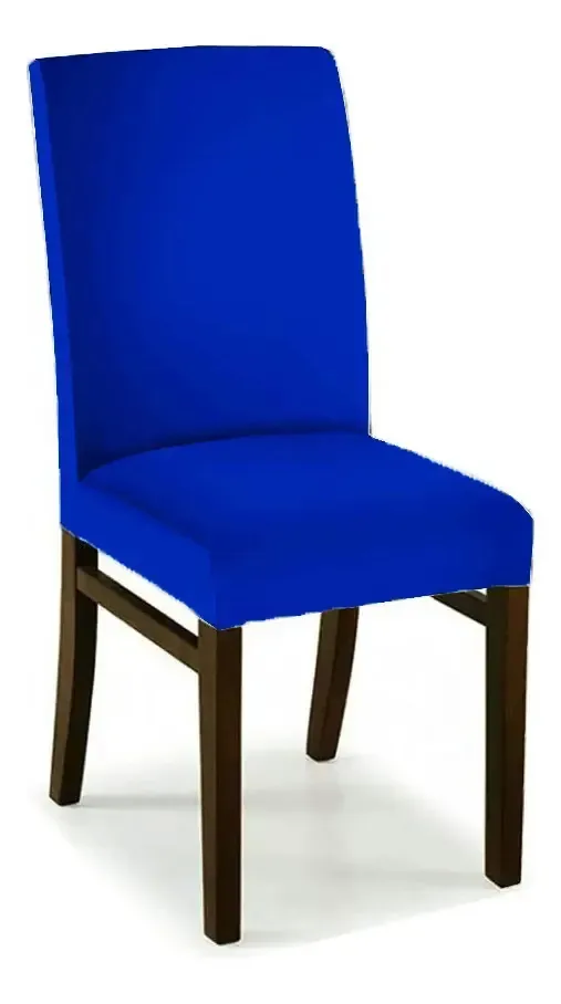 08 Capas Para Cadeira Cor Azul-Royal