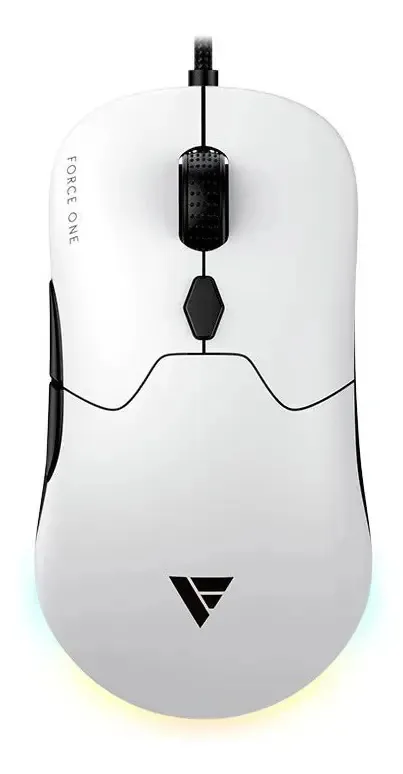 Mouse Gamer Force One Lynx 19.000dpi RGB Sem Fio e Bluetooth Branco