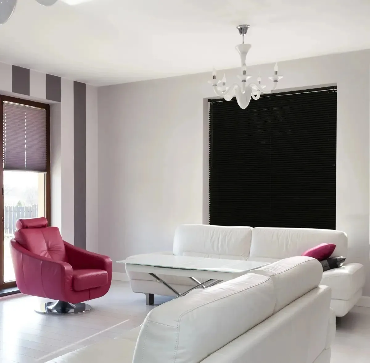 Kit 2 Persianas Horizontal De Pvc 1,20x1,30m Cor Preto