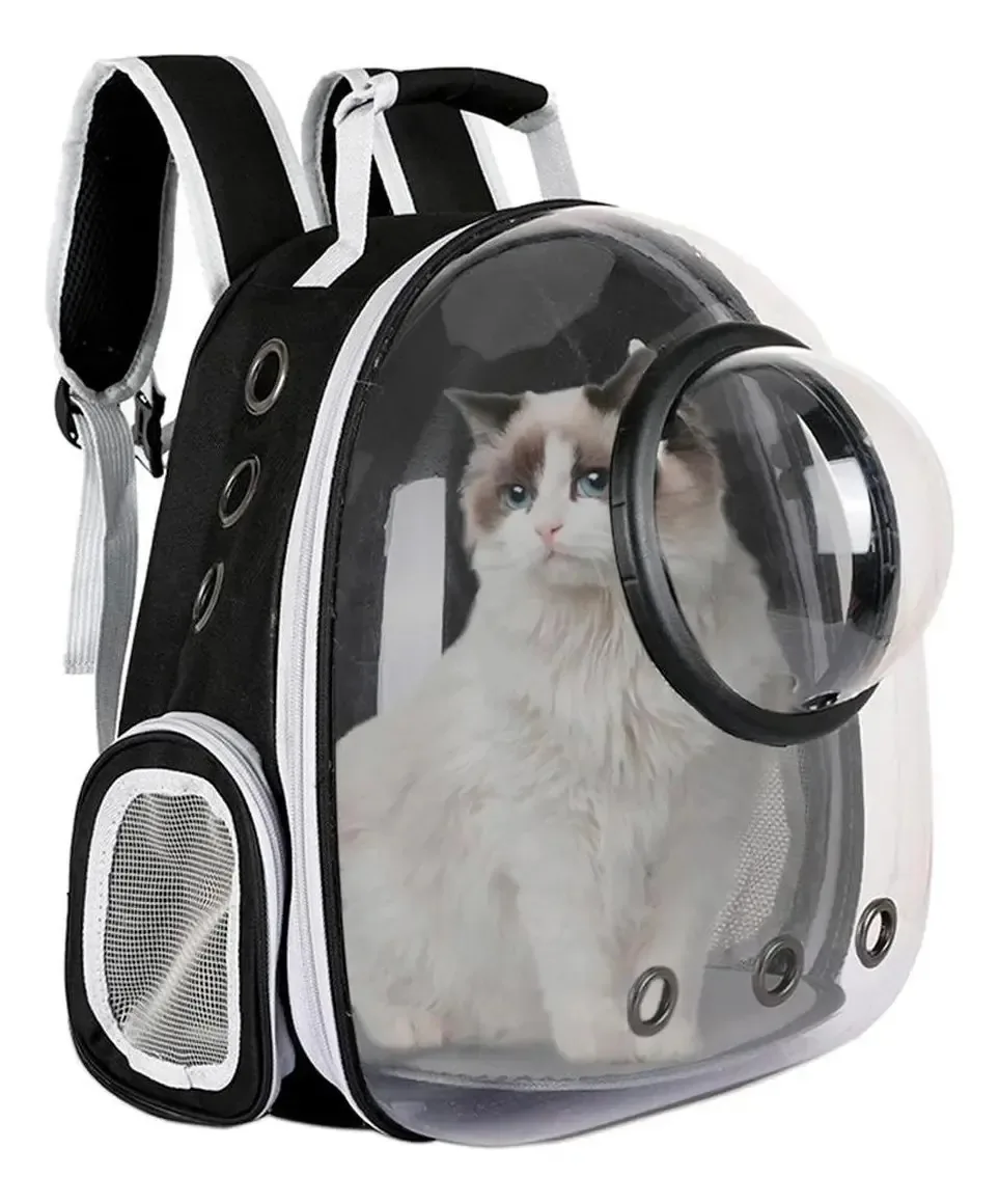 Mochila Para Gato E Cachorro Transparente Com Cabine