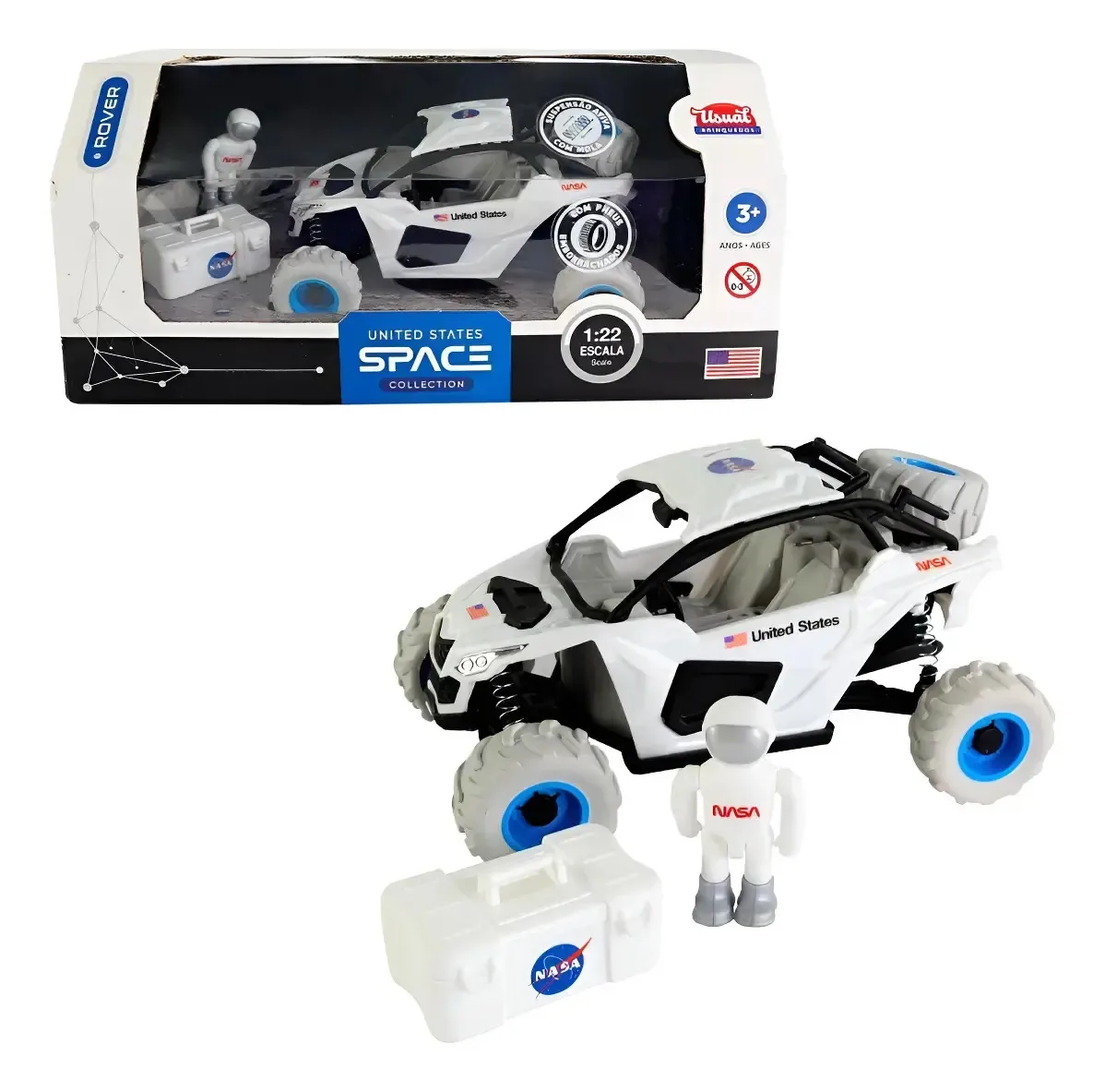 Carro Lunar Com Suspensão E Astronauta Miniatura