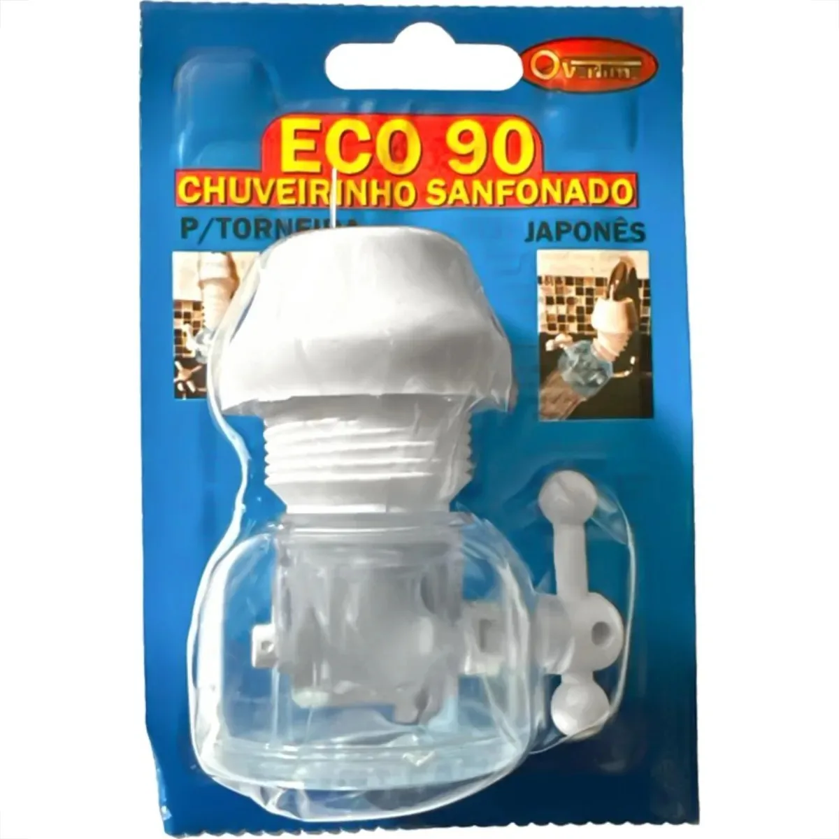 Chuveirinho Sanfonado Para Torneira Overtime Eco 90 Branco