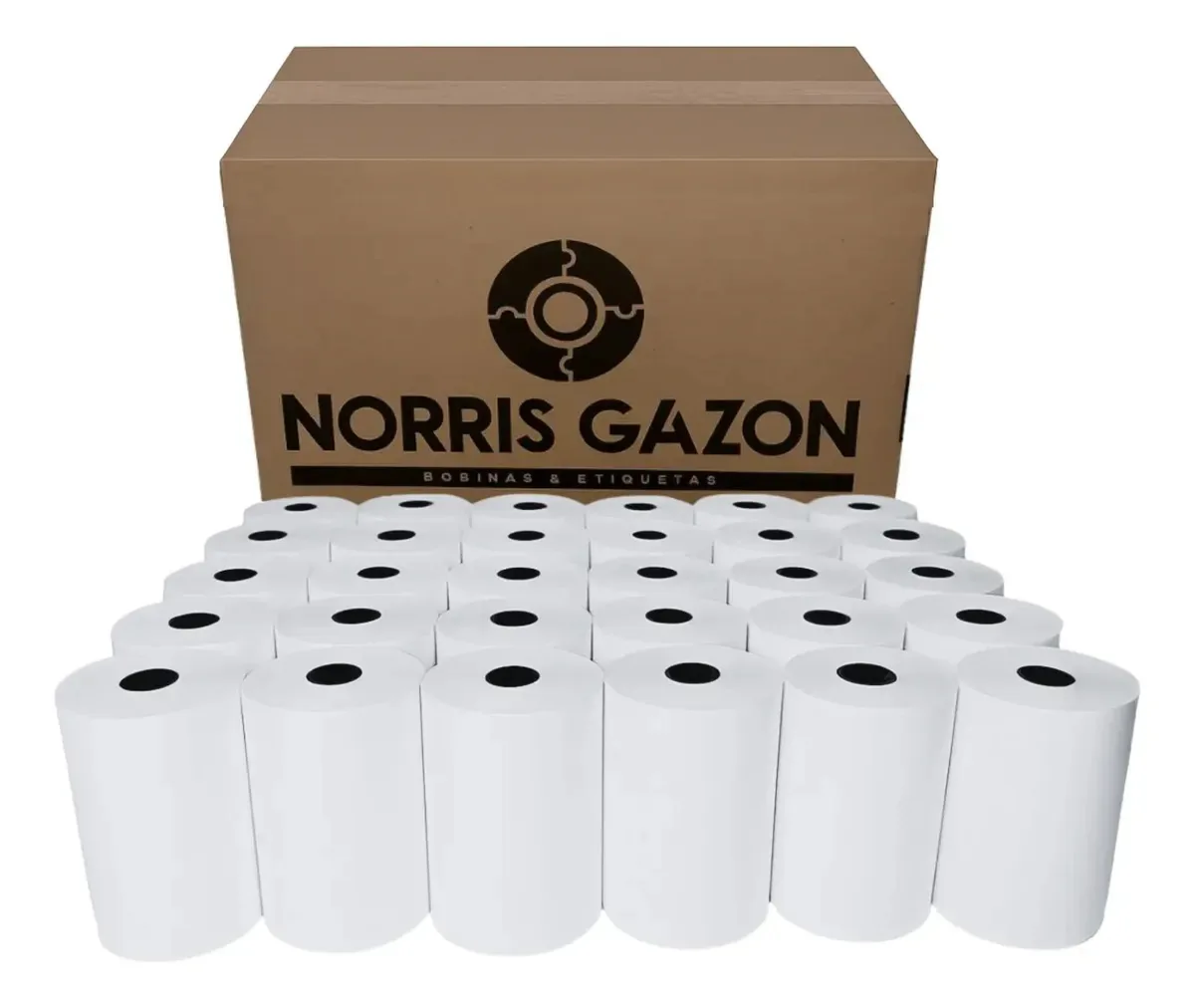Bobina Termica 80x40 Caixa Com 30 Bobinas - Norris Gazon Branco
