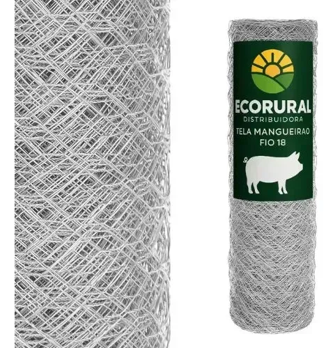 Tela Galvanizada Galinheiro Fio Bwg23 1,50x50metros Horta Prata