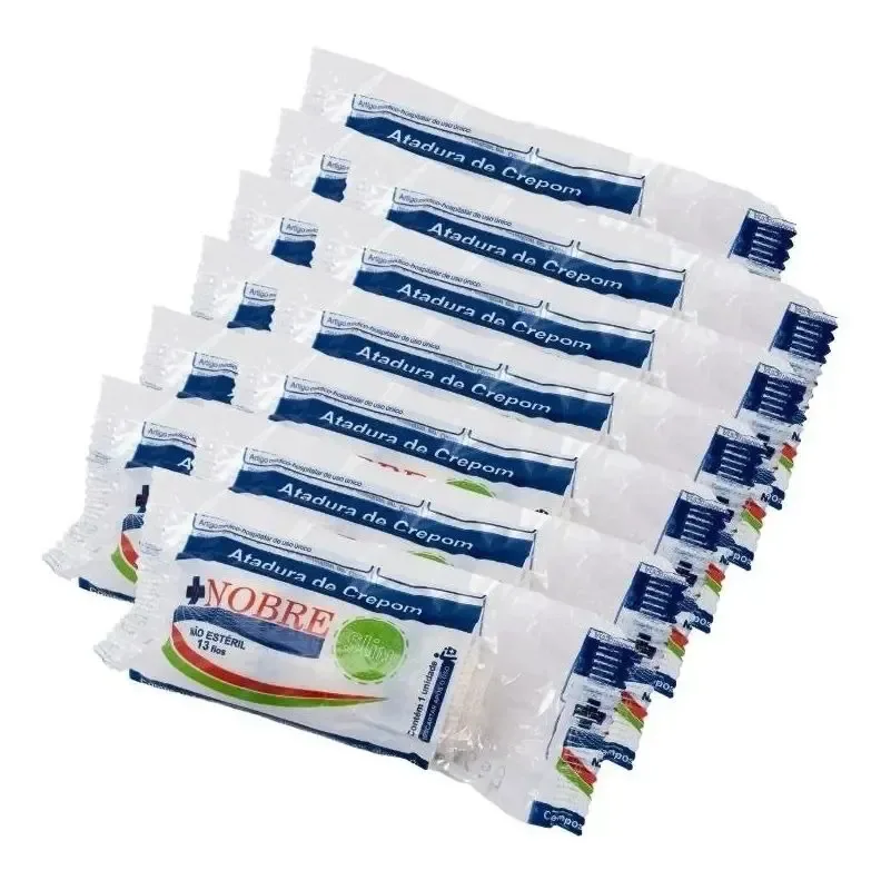Atadura De Crepom Faixa Para Curativo De Algodão 6cm 60rolos Branco