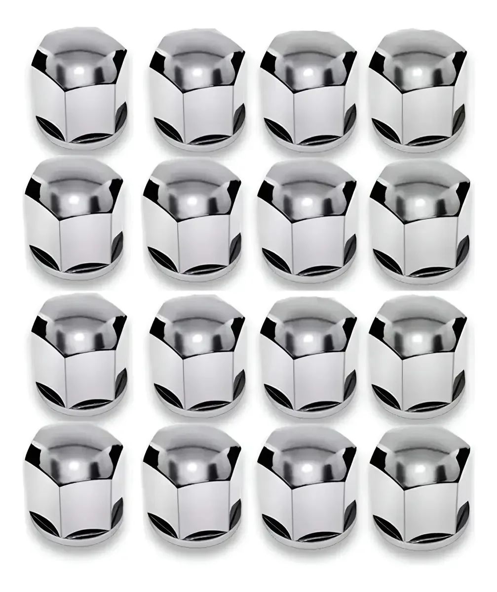 Capa Tampa De Parafuso Cromado Para Roda Fox 16pc 17mm