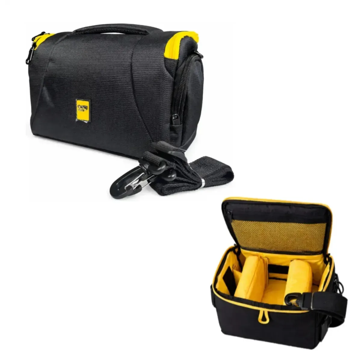 Bolsa Grande Para Câmeras E Equipamentos Fotográficos Transversal De Ombro Com Divisórias Protege Dslr Mirrorless E Lentes