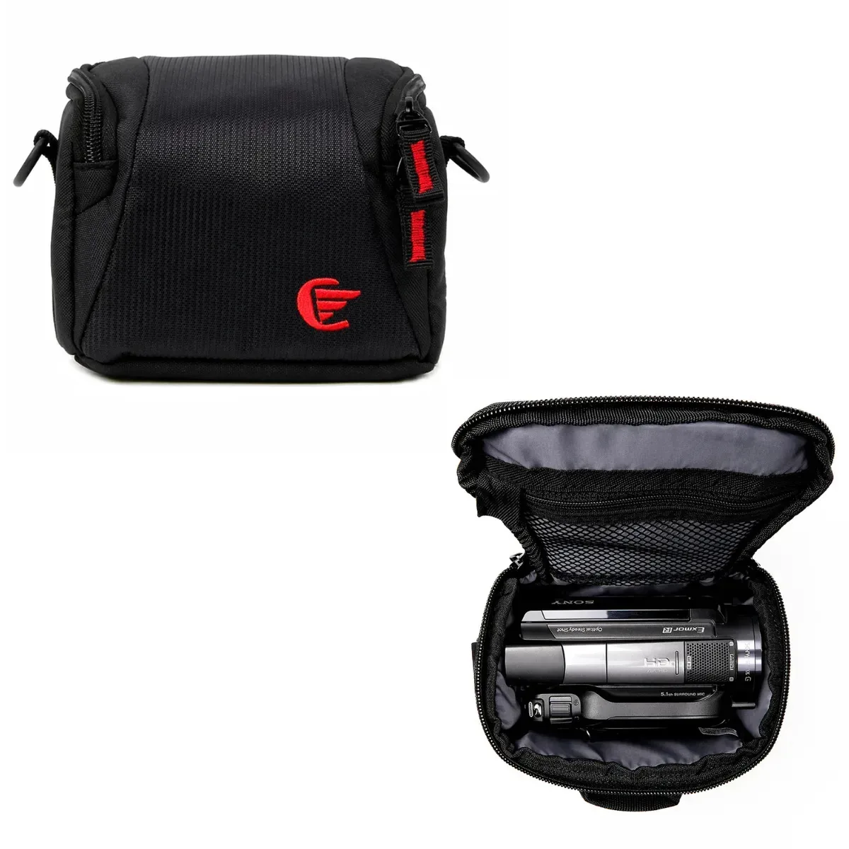Bolsa Compacta Para Câmeras Handycam, Cybershot E Equipamentos Fotográficos