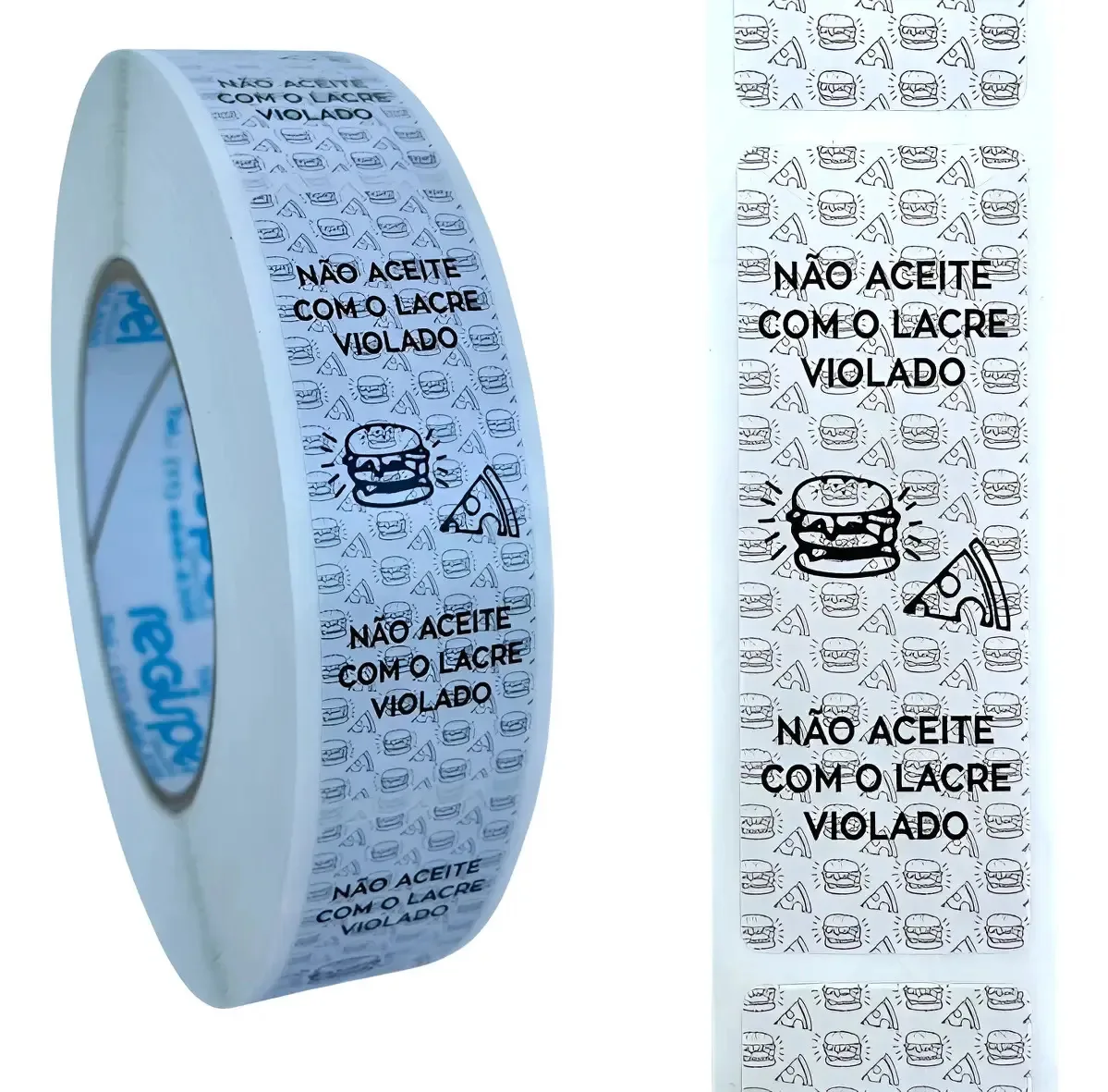 Lacre Adesivo Delivery Lanches Doces Japonesa Pizza 1000 Un Cor Lanches e Pizzas