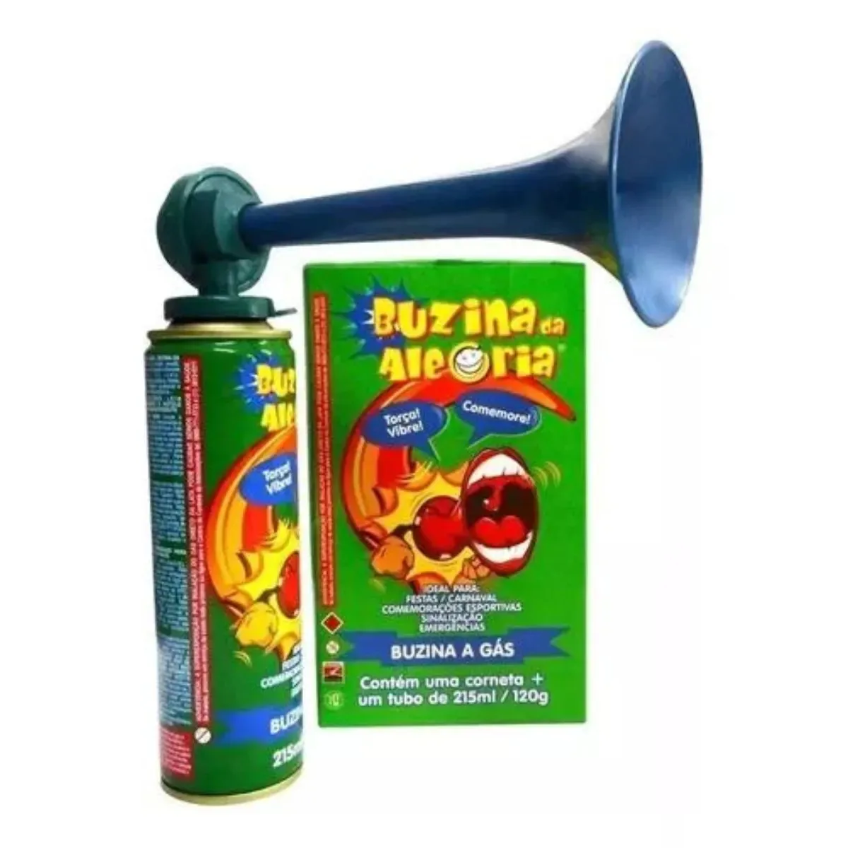 Kit 3 Buzina Da Alegria Festa Carnaval Jogo Copa Eleições Vuvuzela Corneta 215ml