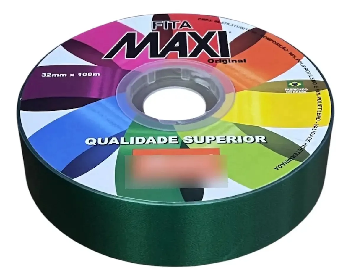 Fita Plástica Decorativa Al Bano Maxi Lisa De 3.2 Cm X 100 M Para Laços E Presentes