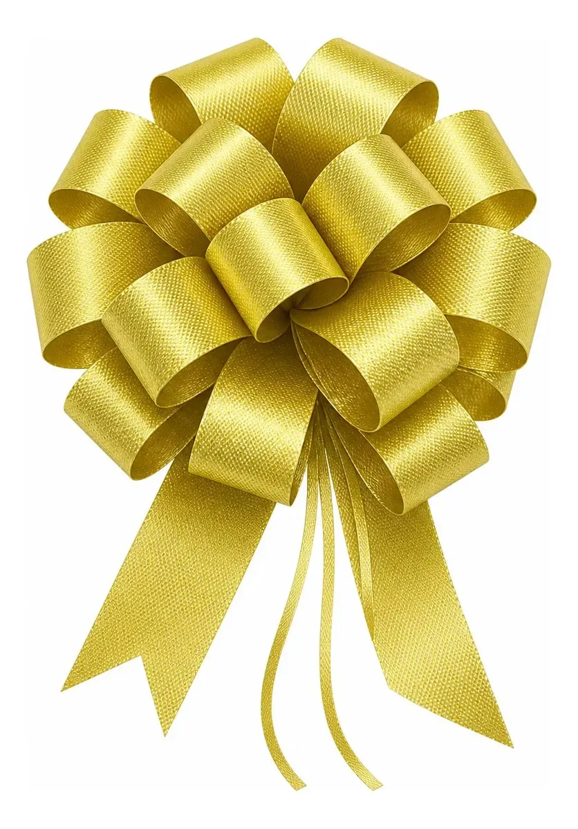 Fita de Polipropileno Metal Glow Ouro para Laços e Presentes, 3.2 cm x 50 m