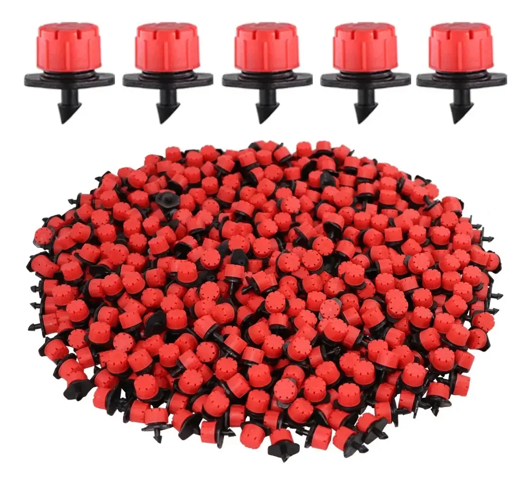 Bico Gotejador Ajustável Para Irrigação Im-r70 - 50 Unidades Vermelho E Preto