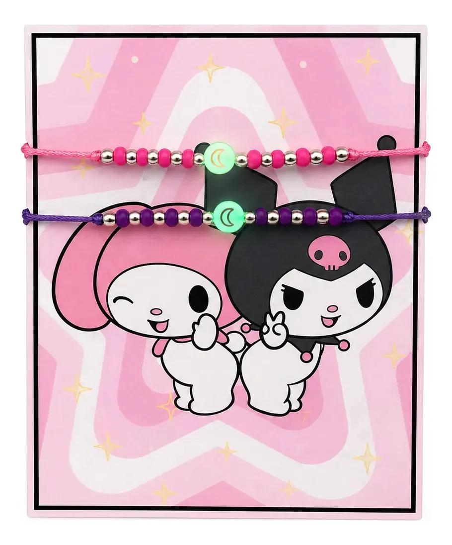 Pulseiras Kuromi E My Melody - Sanrio Rosa-chiclete 13 Cm