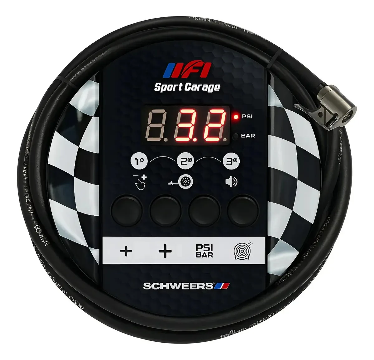 Calibrador Pneus Eletrônico Digital Schweers Sch-145 Psi Cinza-escuro
