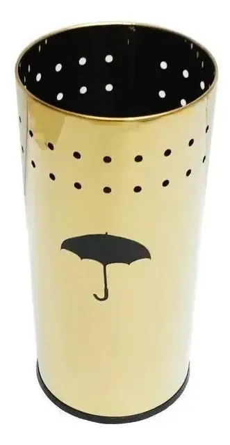Porta Guarda-chuvas Dourado Em Aço Inox - By Fineza