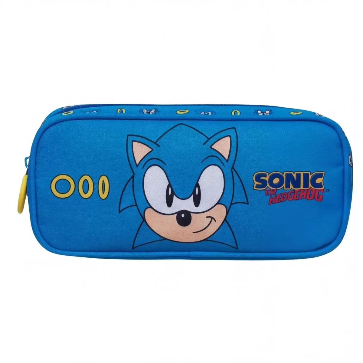 Estojo Escolar Sonic The Hedgehog Infantil 3D Grande Resistente Organizador para Lápis Canetas e Material Escolar