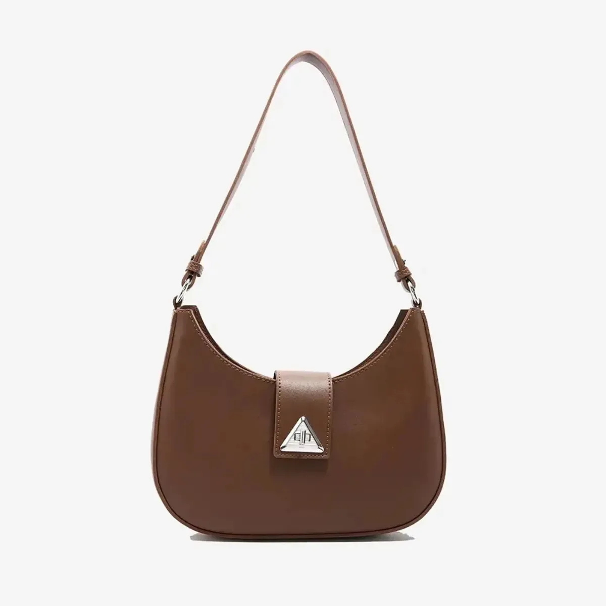 Bolsa Feminina Fashion Sofisticada Luxuosa Passeio Shopping Cor Marrom Desenho do tecido Lisa