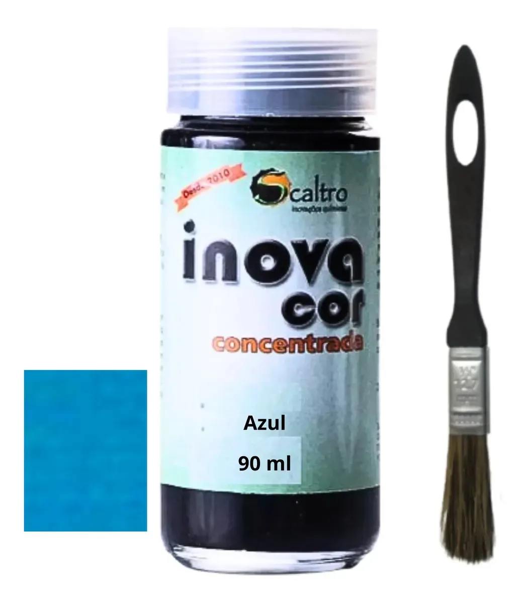 Tinta Para Couro 90ml Inovacor Alta Cobertura Cor Azul