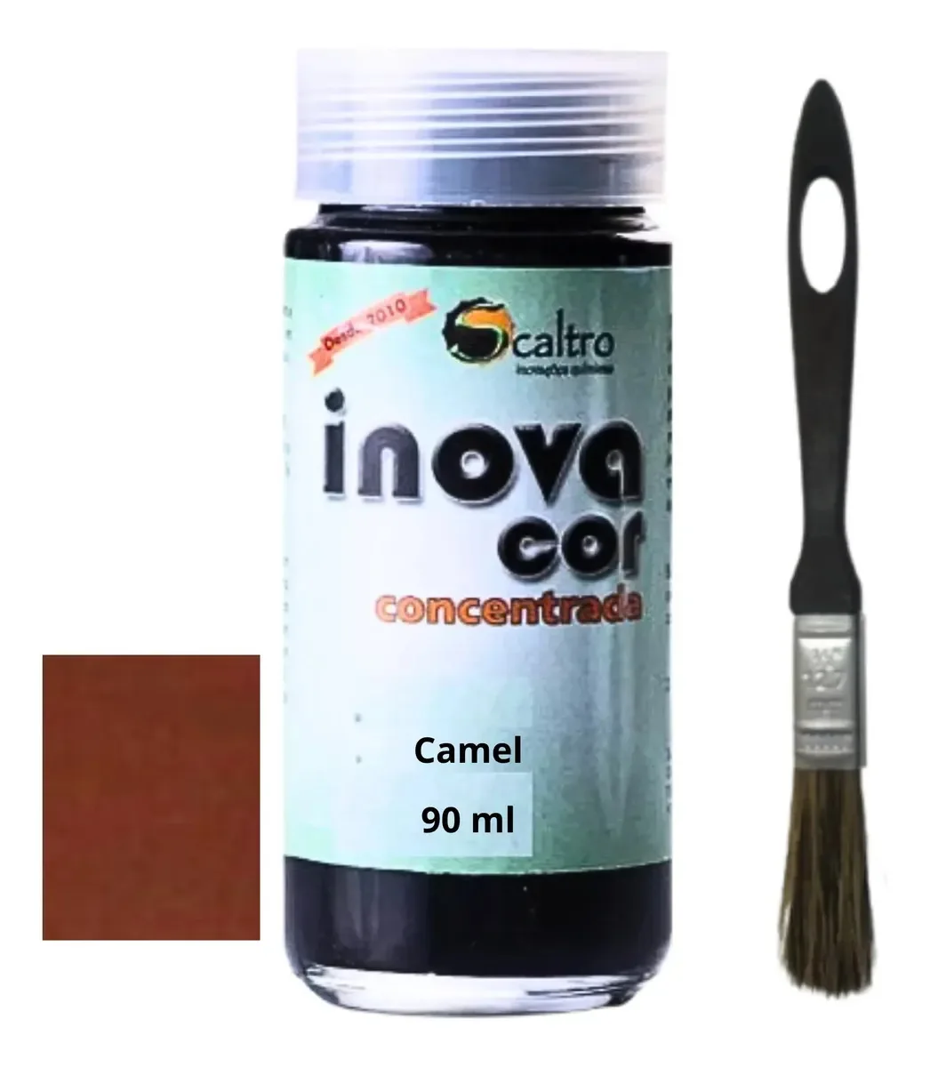 Tinta Para Couro 90ml Inovacor Alta Cobertura Cor Camel