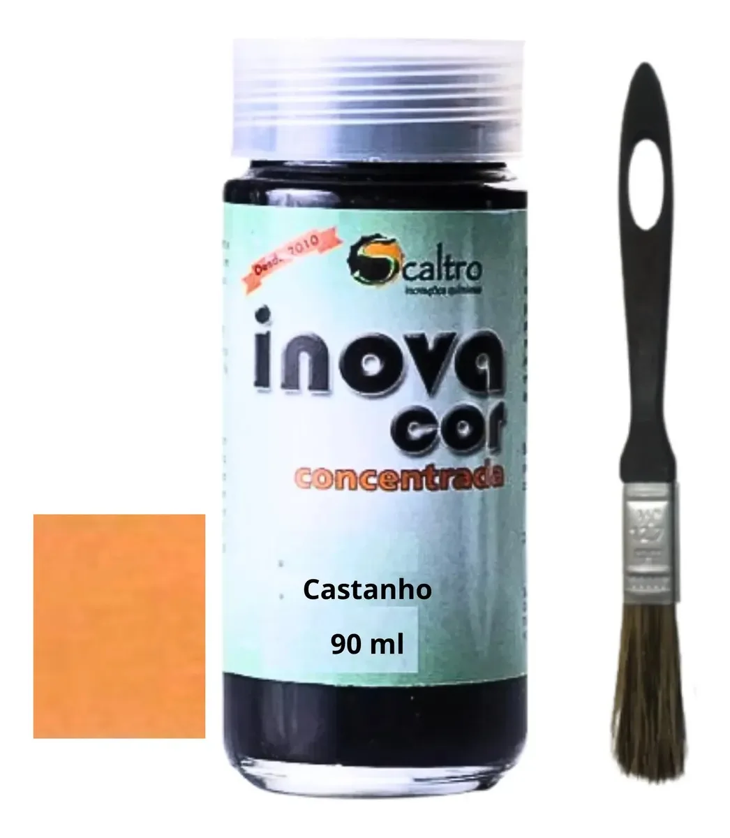 Tinta Para Couro Inovacor 90ml Alta Fixação Cor Castanho