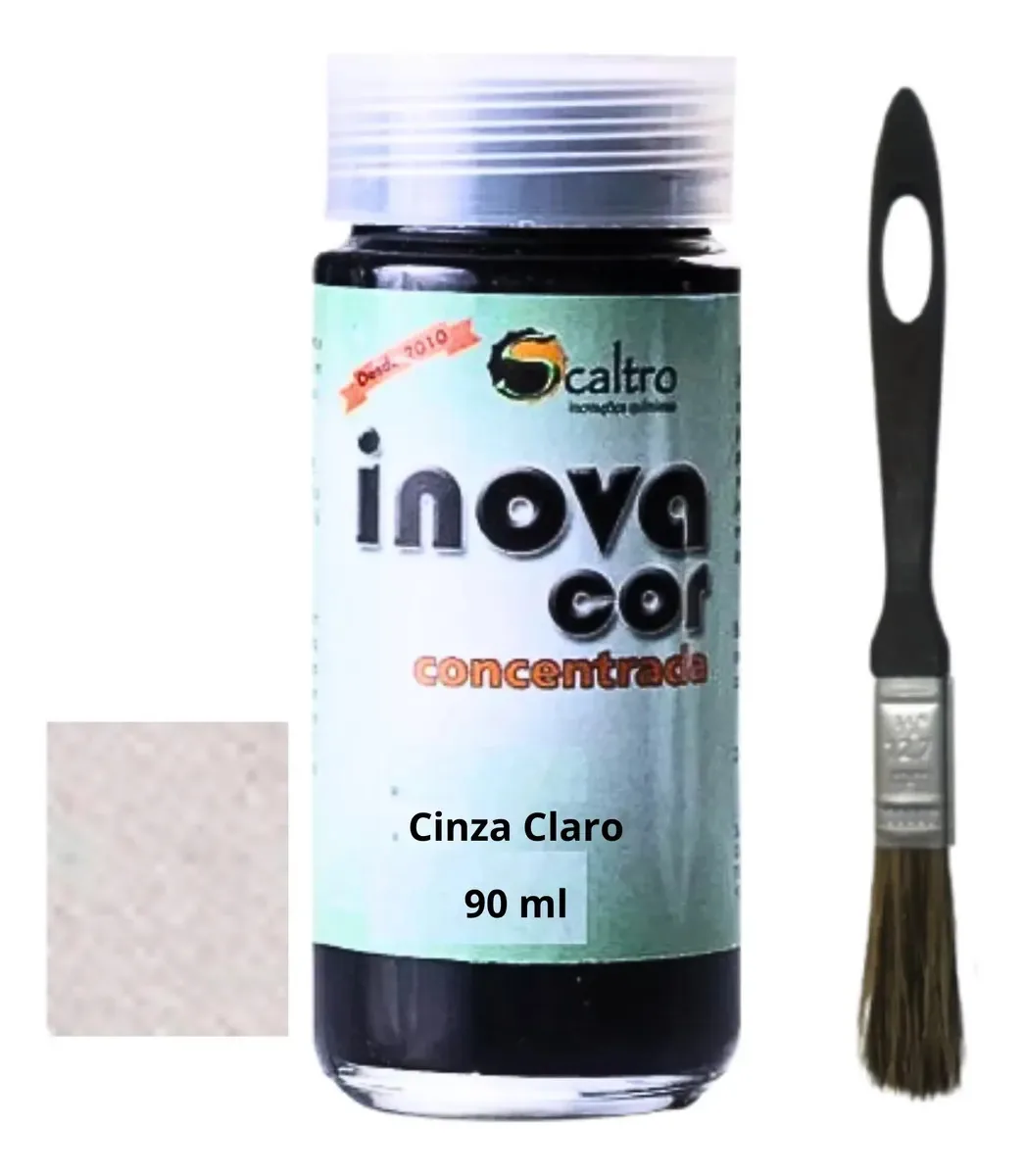 Tinta Para Couro 90ml Inovacor Alta Cobertura Cor Cinza claro