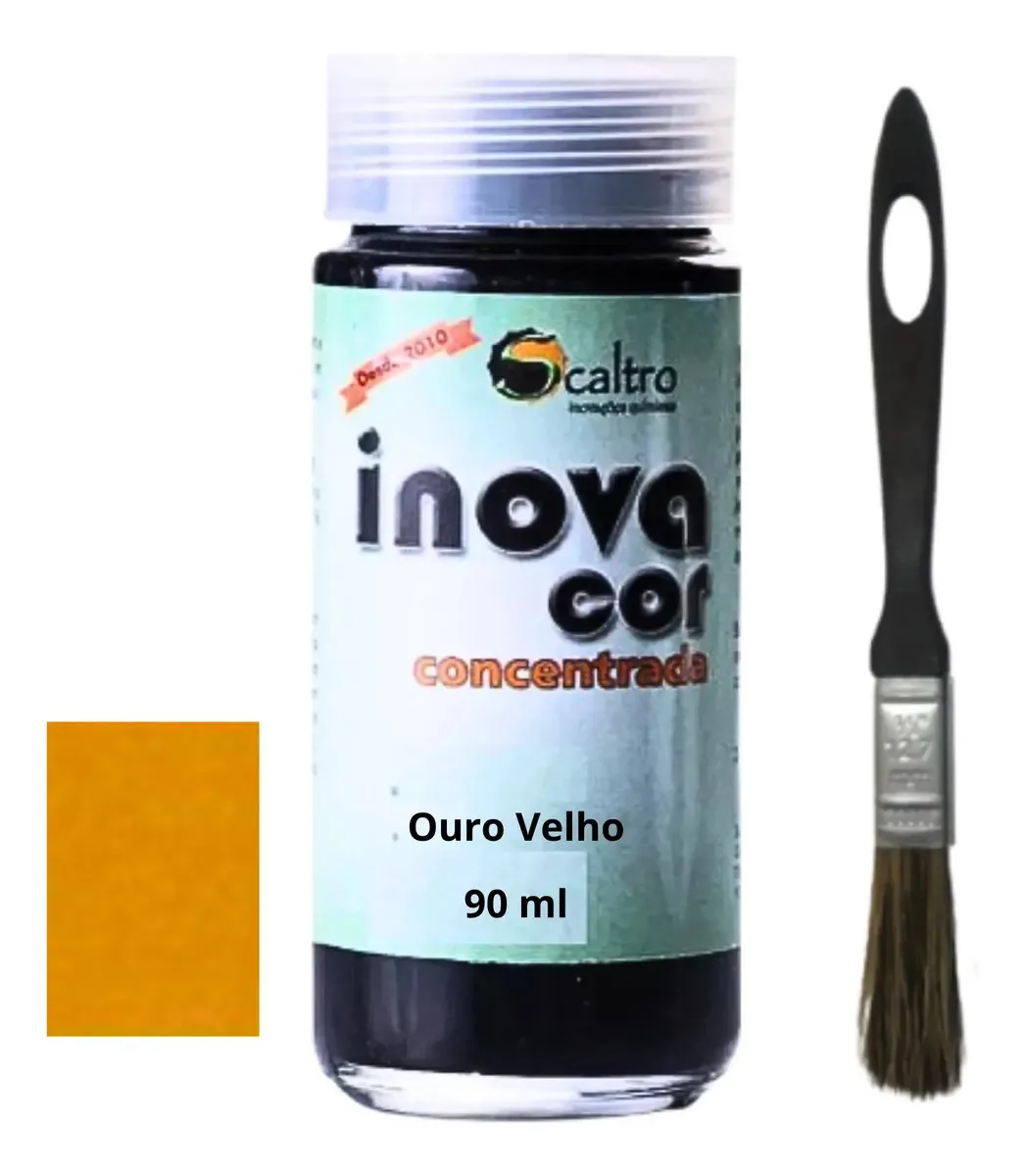 Tinta Para Couro 90ml Inovacor Alta Cobertura Cor Ouro Velho
