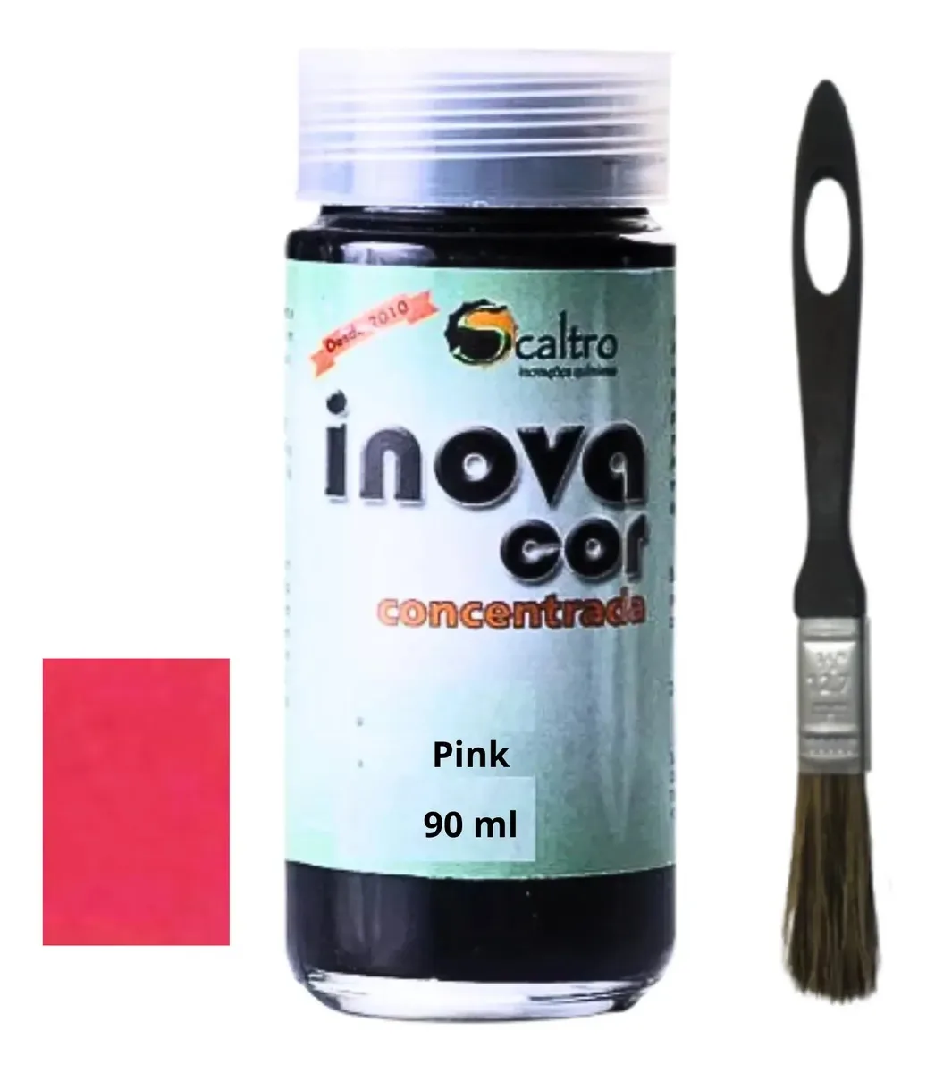 Tinta Para Couro 90ml Inovacor Alta Cobertura Cor Pink