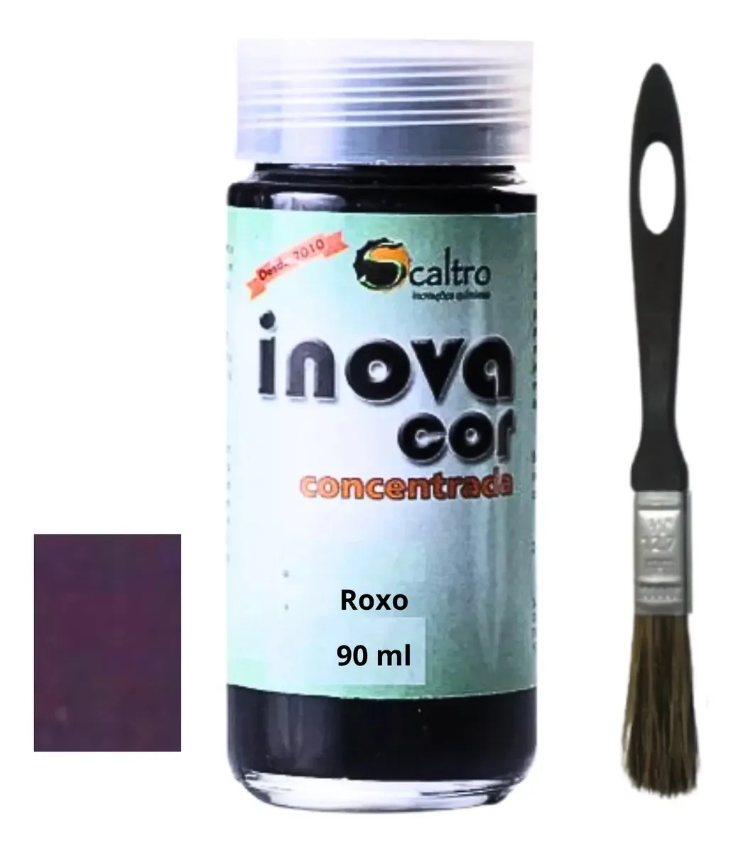 Tinta Para Couro Inovacor 90ml Alta Fixação Cor Roxo