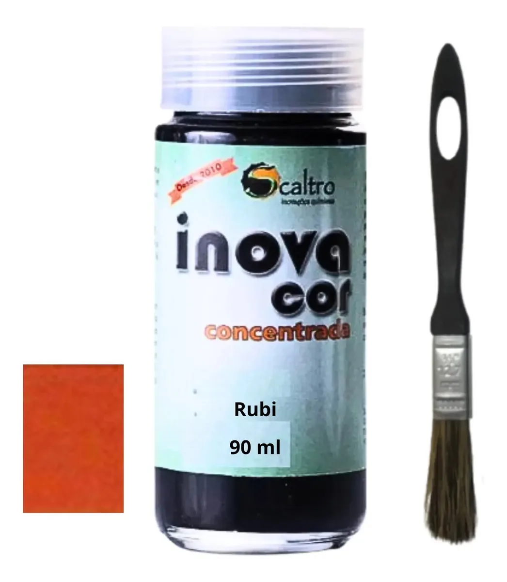 Tinta Para Couro Inovacor 90ml Alta Fixação Cor Rubi