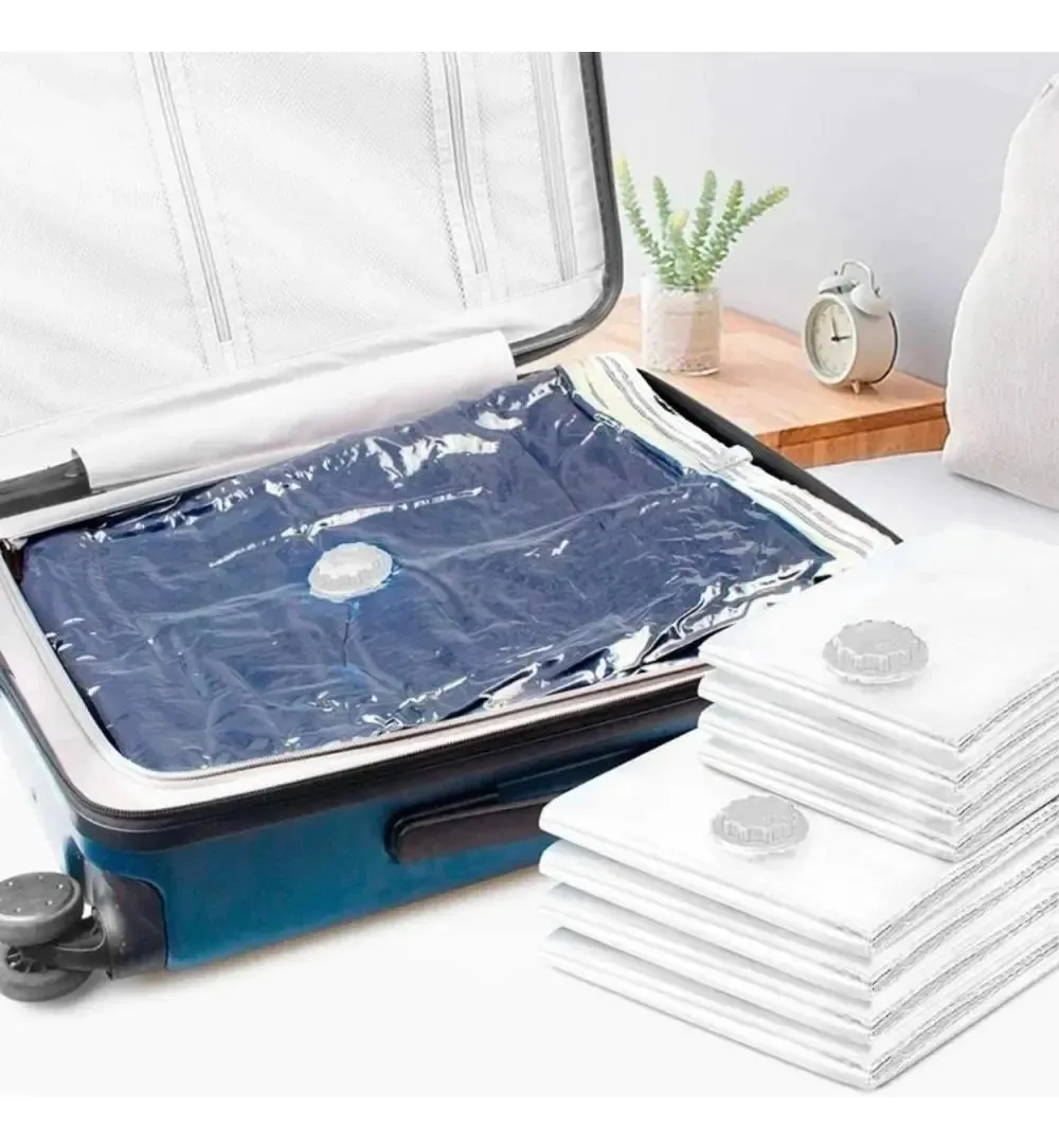 Saco A Vácuo De Viagem Para Roupas 80x130 Cm