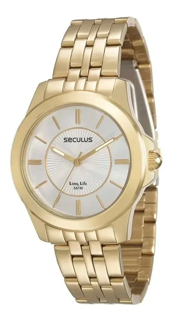 Relógio de pulso Seculus 28680lpsvda1 color dourado