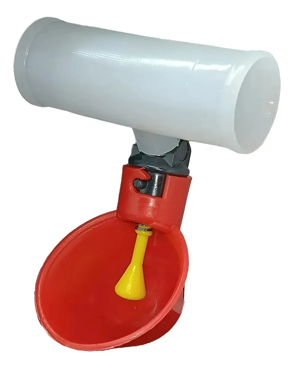3 Bebedouros Automáticos Aves Galinha Codorna + Conexão T Cor Vermelho