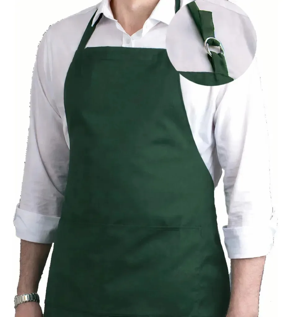 Kit 15 Aventais Oxford C/ Bolso Churrasco Atacado Cozinha Cor verde floresta