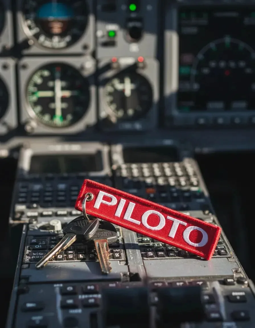 Chaveiro Tecido Remove Before Flight Frente Aviação Argola Cor Piloto
