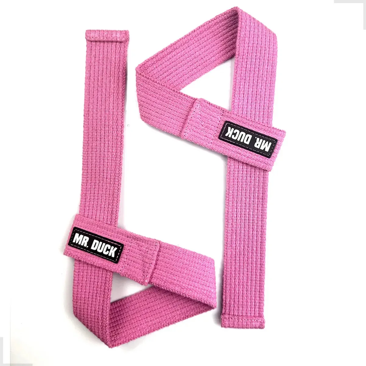 Strap de Musculação MR DUCK em Algodão Rosa Antiderrapante para Academia – Pack com 10 Pares