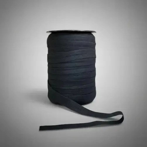 Elástico Viés Dobrável Pampa Zanotti Borracha Elastano 100m Cor Preto Desenho Do Tecido Liso