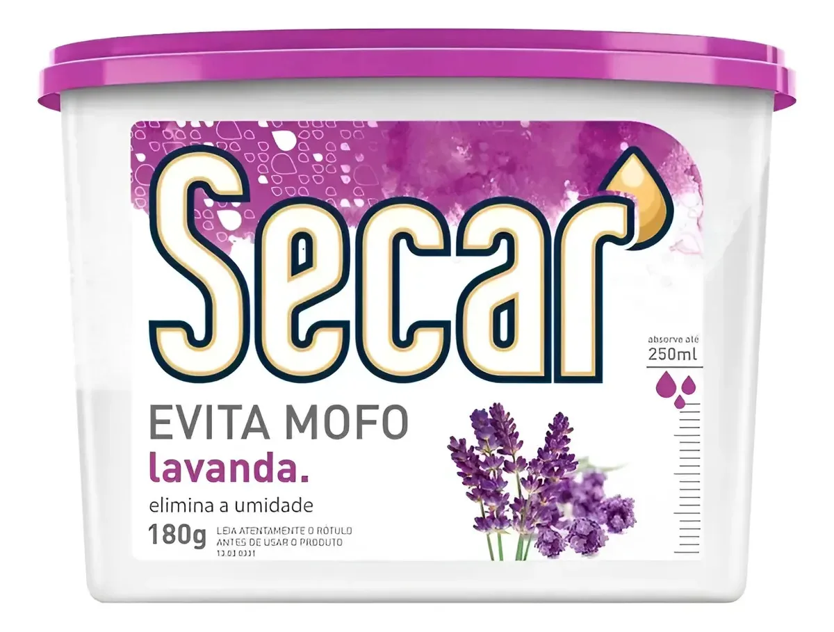 Secar Antimofo Lavanda Desumidificador Antiodor Roupas 180g