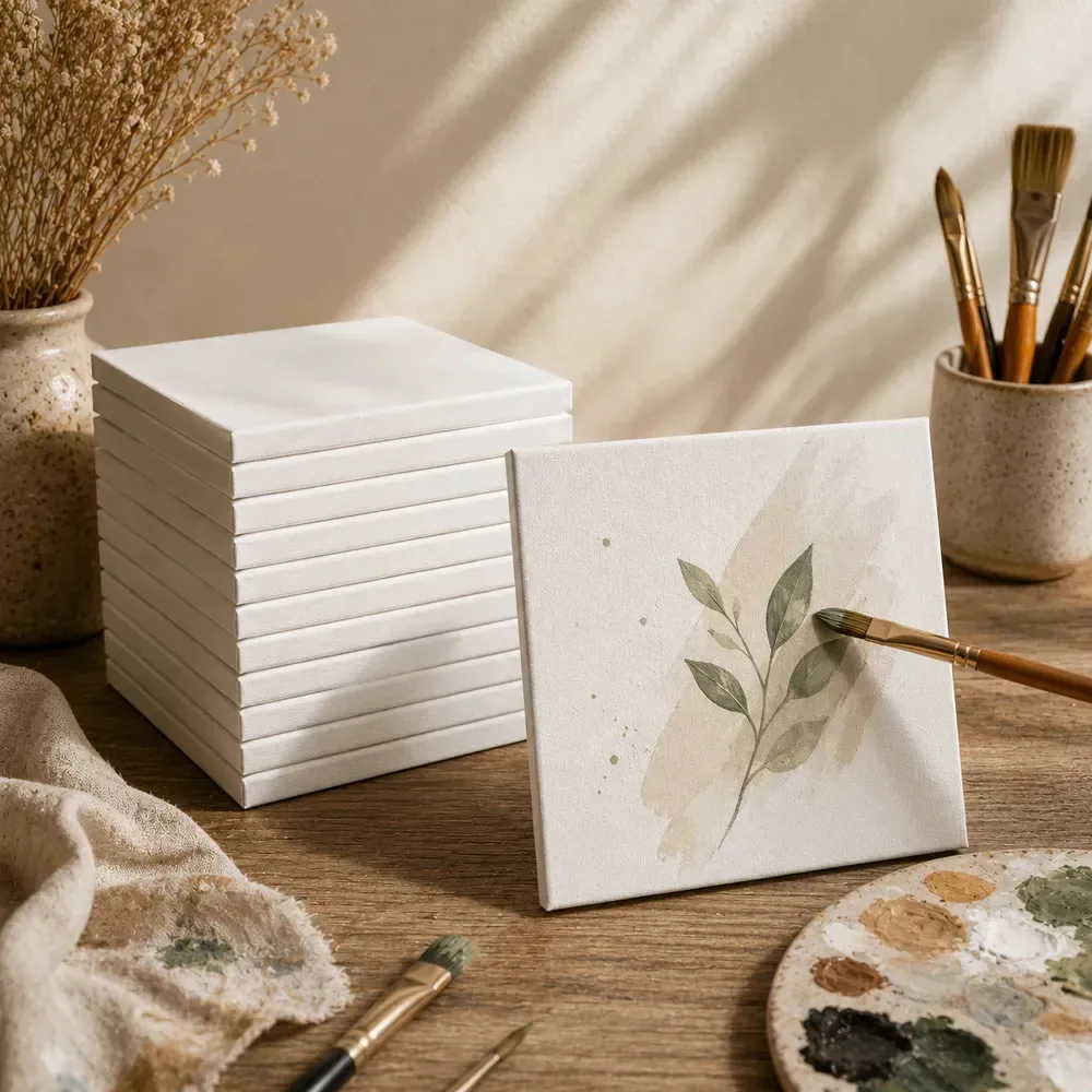Kit 12 Telas Para Pintura 25x25 P/ Tinta Acrílica Ou A Óleo