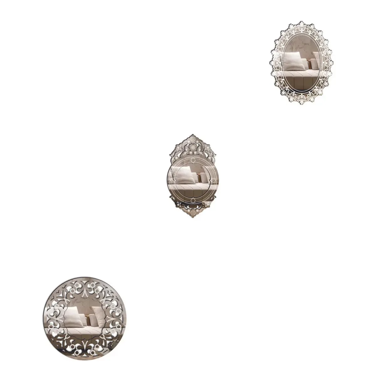 Kit Espelhos Decorativos Venezianos Pegui Cremona 3