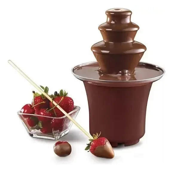 Mini Cascata Fonte De Chocolate Fondue Eletrica 127v