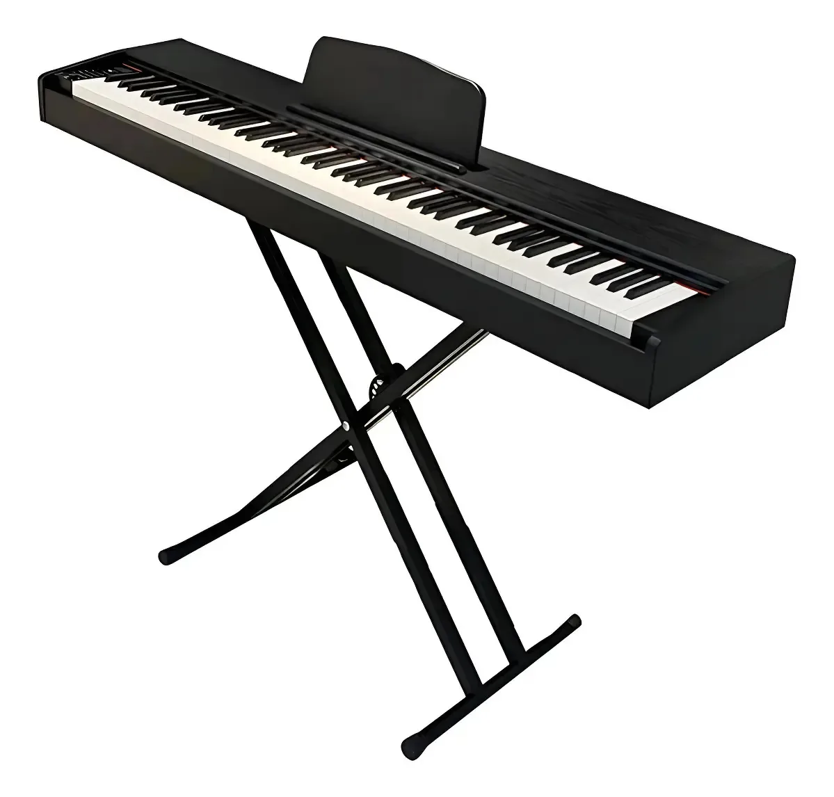 Piano Digital Com Suporte Waver Com 88 Teclas Responsivas Cor Preto