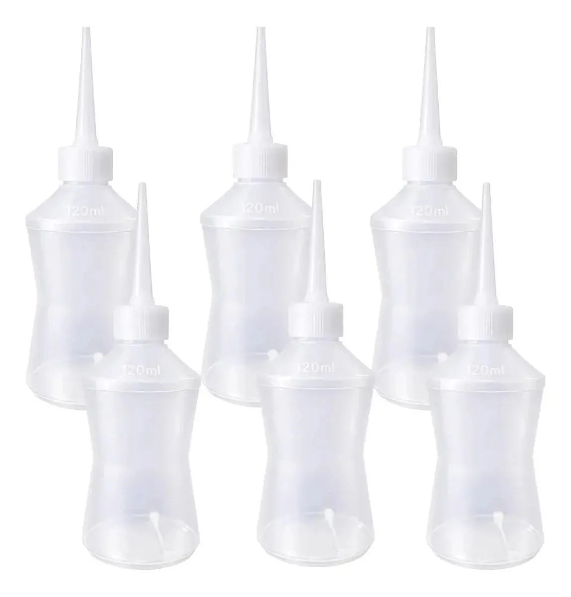 12 Uni Almotolias 120ml Plástico Bico Reto Frasco Tubo Cola