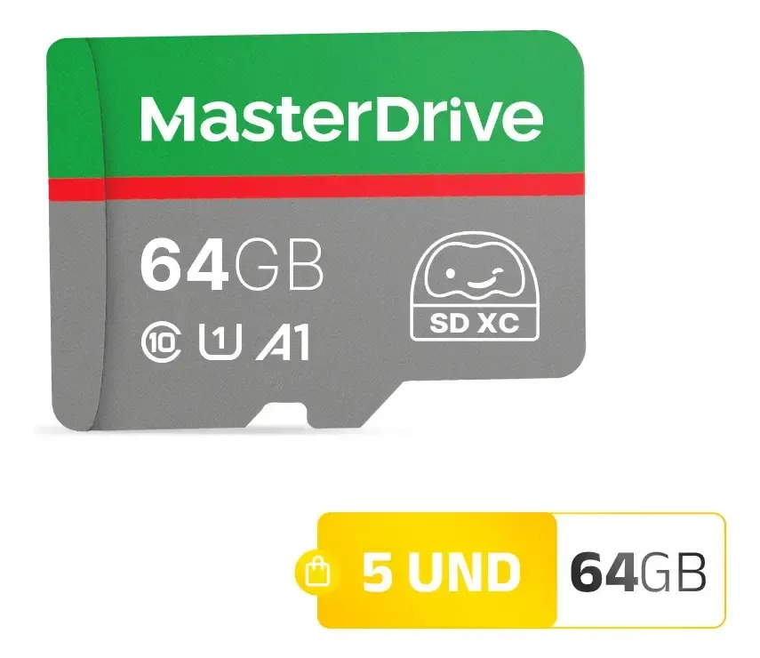 Kit 05 Cartao De Memoria 64gb Atacado Masterdrive