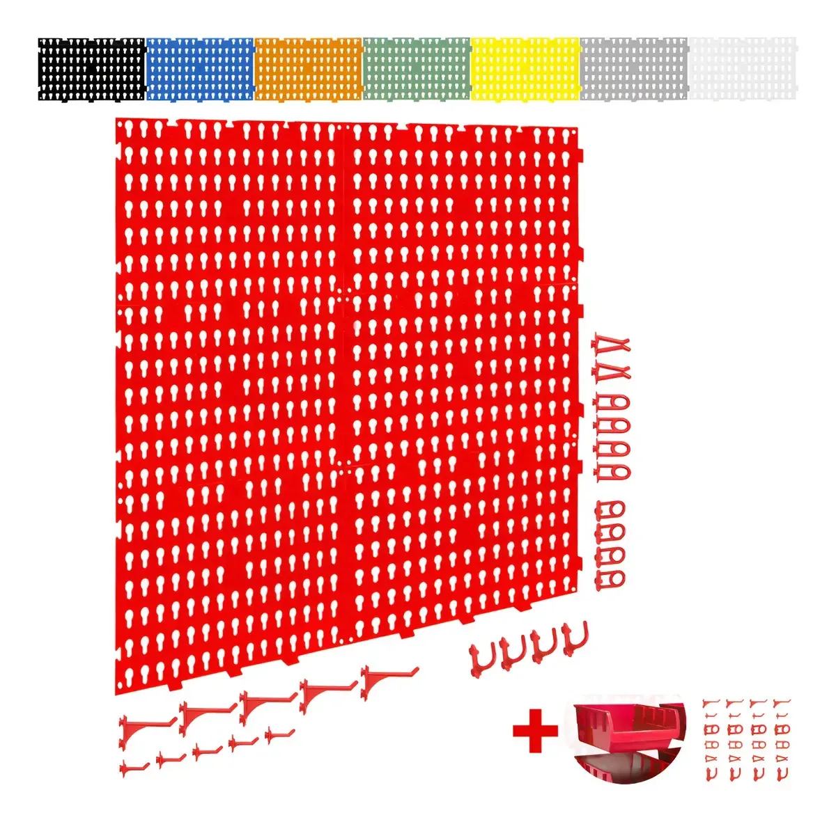 Painel Ferramentas Organizador Perfurado 59x52 + Cor Vermelho