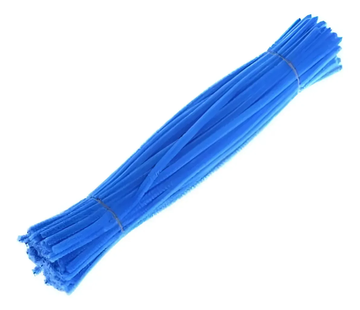 20 Haste Chenille 30cm Limpador Cachimbo Arame Cores Cor Azul