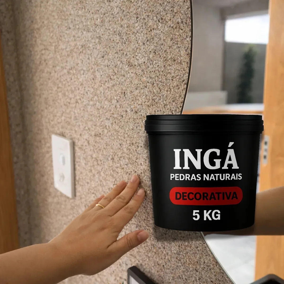 Revestimento Pedras Naturais Ingaflex 5kg Ideal Jardim Palha