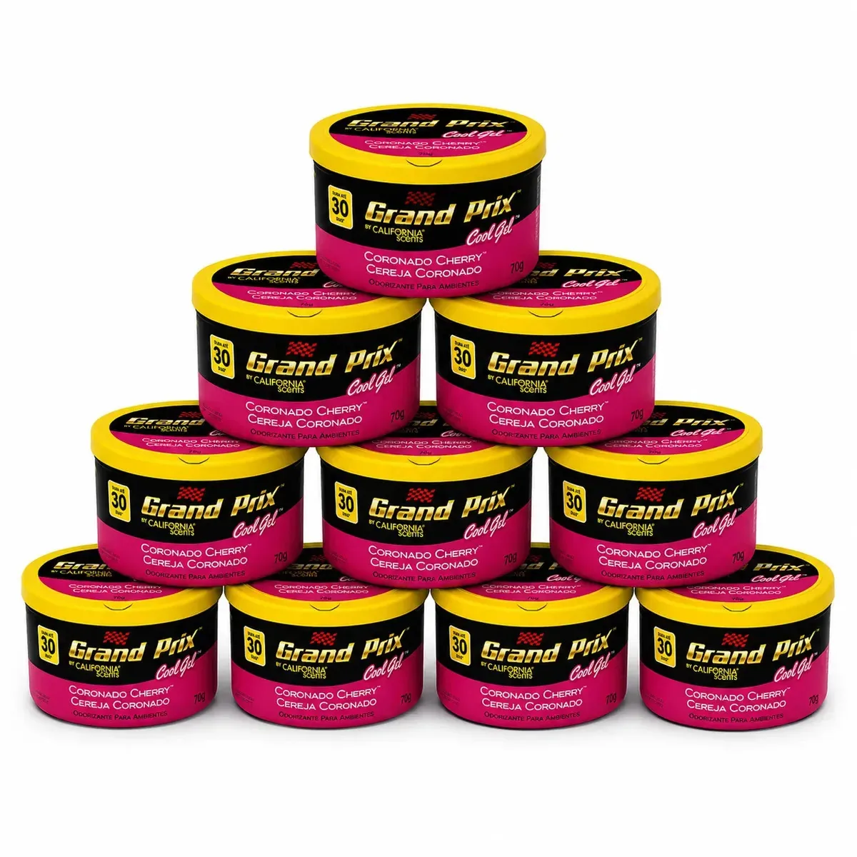 10 Aromatizantes Automotivo Grand Prix Cool Gel Cereja Original California Scents Cheirinho Carro