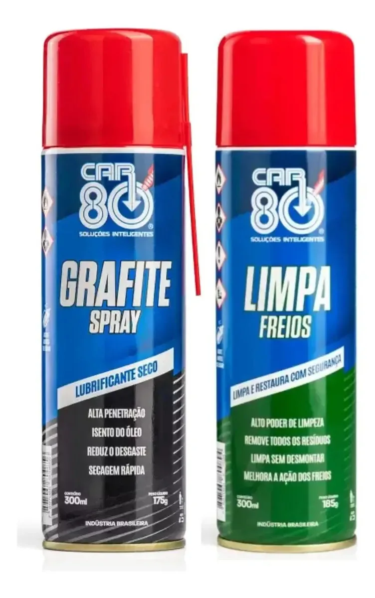 Kit Spray Grafite E Limpa Freio Car80