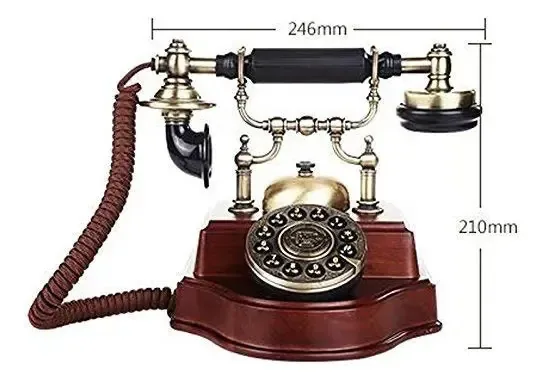 Telefone antigo vintage Igzvmbo em madeira maciça, estilo europeu retrô, para casa ou escritório.